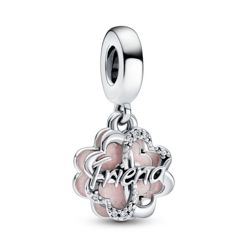 New Pandora S925 ALE Sterling Silver Friend Lucky to Have You Bracelet Charm